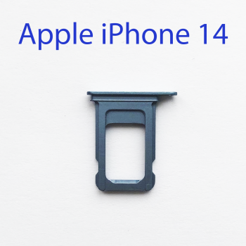 Cим-лоток (Sim-слот) Apple iPhone 14 (синий)