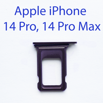 Cим-лоток (Sim-слот) Apple iPhone 14 pro, 14 pro Max (фиолетовый)