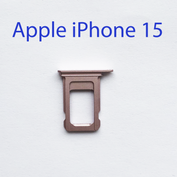 Cим-лоток (Sim-слот) Apple iPhone 15 (розовый)