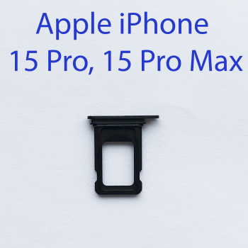 Cим-лоток (Sim-слот) Apple iPhone 15 Pro, 15 Pro Мax (черный)