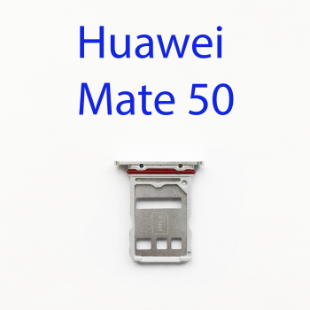 Cим-лоток (Sim-слот) Huawei Mate 50 CET-LX9 (серебро)