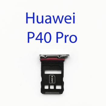Cим-лоток (Sim-слот) Huawei P40 Pro ELS-NX9 (серебро)