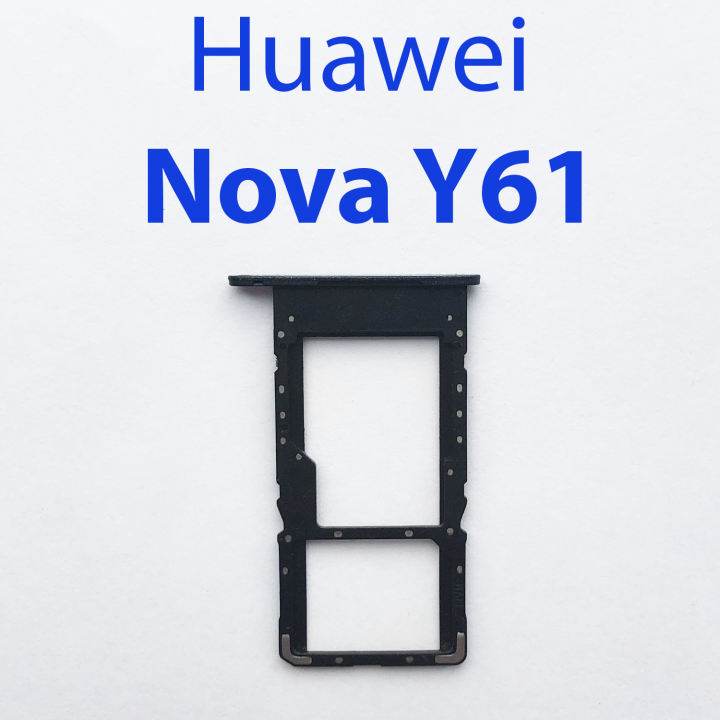 Cим-лоток (Sim-слот) Huawei nova y61, y70 (черный)