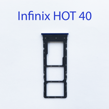 Cим-лоток (Sim-слот) infinix hot 40 голубой