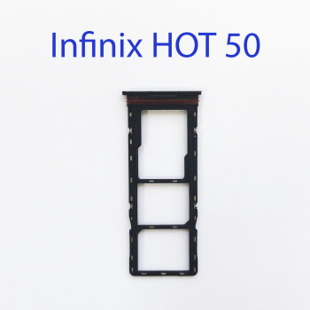 Cим-лоток (Sim-слот) Infinix Hot 50 X6882 (серый)