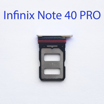 Cим-лоток (Sim-слот) Infinix Note 40 Pro (X6850) золото
