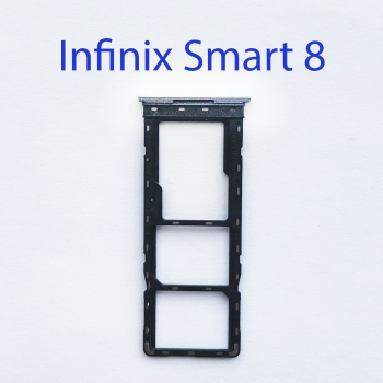 Cим-лоток (Sim-слот) Infinix Smart 8 (X6525) белый
