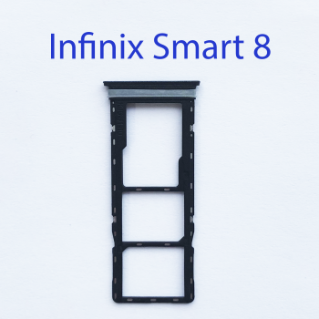 Cим-лоток (Sim-слот) Infinix Smart 8 (X6525) черный