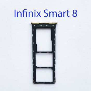 Cим-лоток (Sim-слот) Infinix Smart 8 (X6525) золото