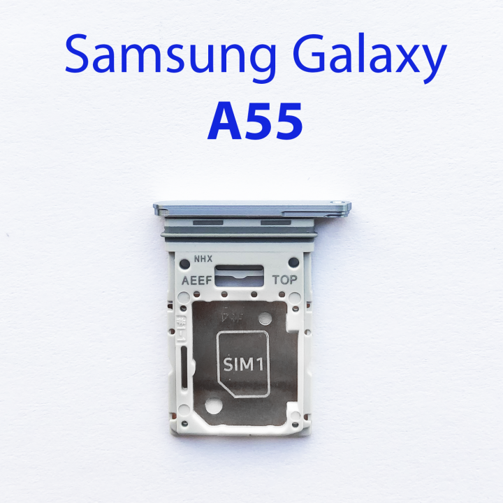 Cим-лоток (Sim-слот) Samsung A55 5G (A556E) голубой