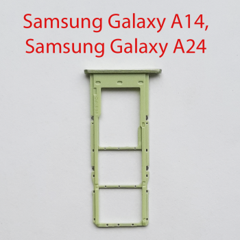 Cим-лоток (Sim-слот) Samsung Galaxy A14, A24 зеленый