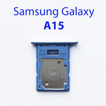 Cим-лоток (Sim-слот) Samsung Galaxy А15 (SM-A155F) синий