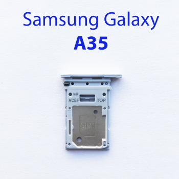 Cим-лоток (Sim-слот) Samsung Galaxy A35 SM-A356B голубой