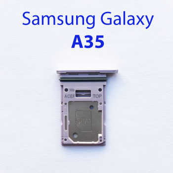 Cим-лоток (Sim-слот) Samsung Galaxy A35 SM-A356B лиловый