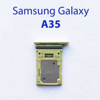 Cим-лоток (Sim-слот) Samsung Galaxy A35 SM-A356B желтый