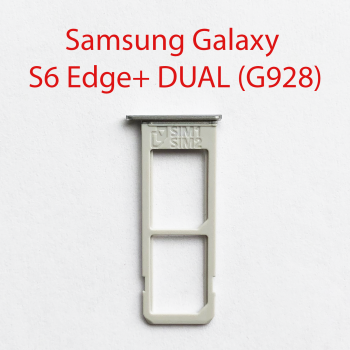 Cим-лоток (Sim-слот) Samsung Galaxy S6 Edge Plus SM-G928F серебристый