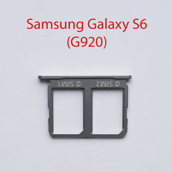 Cим-лоток (Sim-слот) Samsung Galaxy S6 G920 серебро