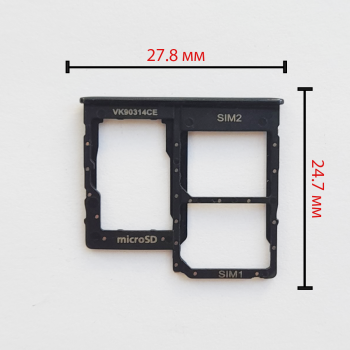 Cим-лоток (Sim-слот) Samsung Galaxy A40 (A405) черный