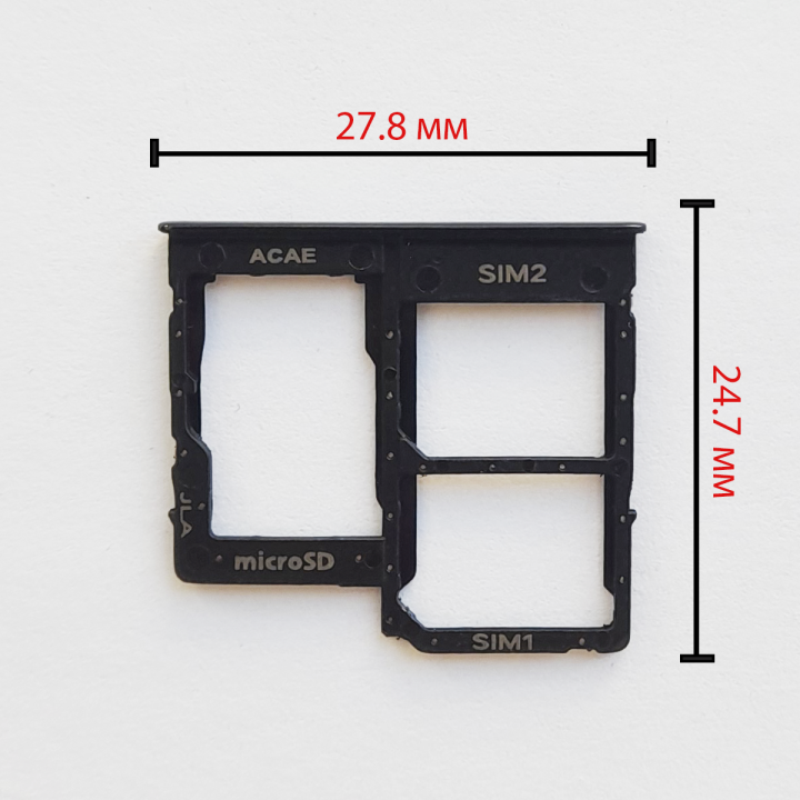 Cим-лоток (Sim-слот) Samsung Galaxy A41 (A415) черный
