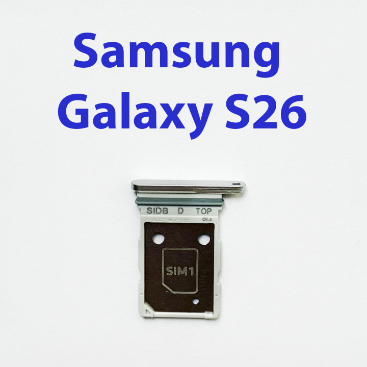 Cим-лоток (Sim-слот) для Samsung Galaxy S26 SM-S942B белый