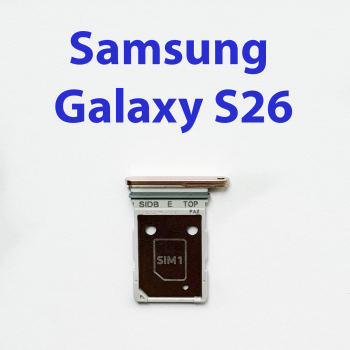 Cим-лоток (Sim-слот) для Samsung Galaxy S26 SM-S942B розовый