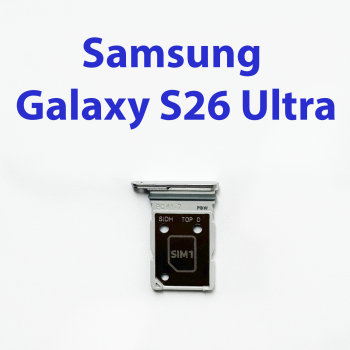 Cим-лоток (Sim-слот) для Samsung Galaxy S26 Ultra SM-S948B белый