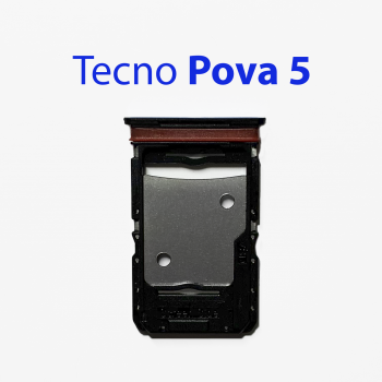 Cим-лоток (Sim-слот) Tecno Pova 5 золото