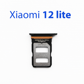 Cим-лоток (Sim-слот) Xiaomi 12 Lite черный