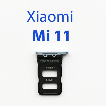 Cим-лоток (Sim-слот) Xiaomi Mi 11 (черный)