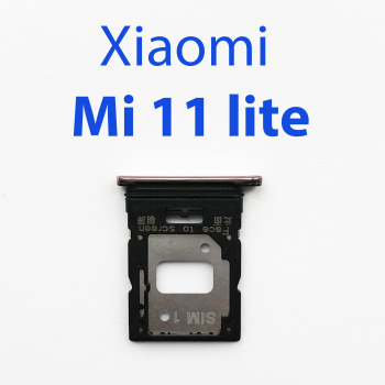 Cим-лоток (Sim-слот) Xiaomi Mi 11 Lite (розовый)