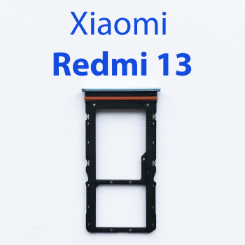 Cим-лоток (Sim-слот) Xiaomi Redmi 13 голубой