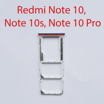 Cим-лоток (Sim-слот) Xiaomi Redmi Note 10S, 10, 10 pro голубой