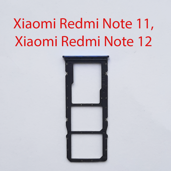 Cим-лоток (Sim-слот) Xiaomi Redmi Note 11, 12 черный