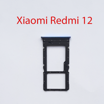 Cим-лоток (Sim-слот) Xiaomi Redmi 12 синий