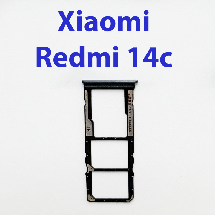 Cим-лоток (Sim-слот) для Xiaomi Redmi 14C синий