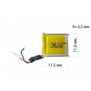 АКБ bluetooth-гарнитур и GPS-навигаторов 400 mah №2