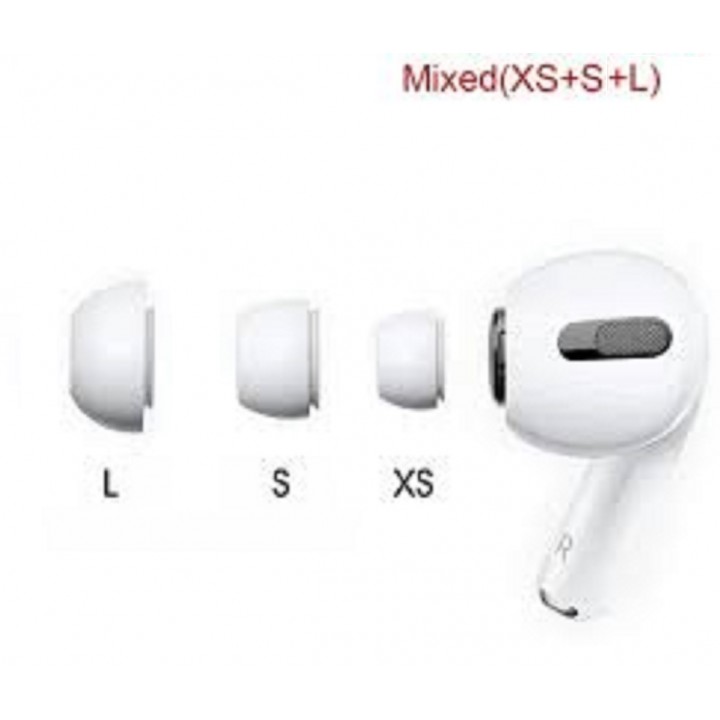 Aмбушюры Apple AirPods Pro 1, Pro 2, Pro 3 (Xs, S, L) белый