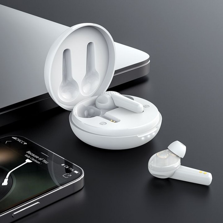 стерео Bluetooth гарнитура Hoco es55 белый