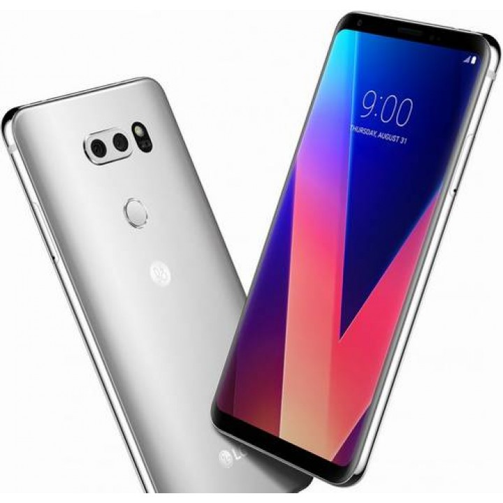 Задняя крышка (стекло) для LG V30+ (серебристый)