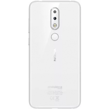 Задняя крышка (стекло) для Nokia 6.1 plus (белый)
