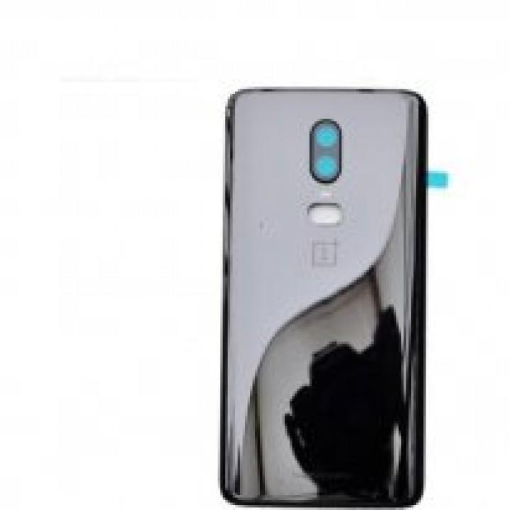 Задняя крышка (стекло) для OnePlus 6 (зеркальный черный)