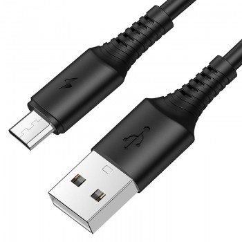 USB кабель Borofone BX47 micro для зарядки и синхронизации (черный) 1 метра