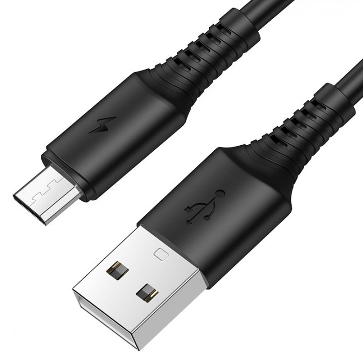 USB кабель Borofone BX47 micro для зарядки и синхронизации (черный) 1 метра