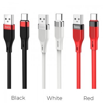 USB кабель Hoco U72 Type-C для зарядки и синхронизации (белый) 1,2 метра