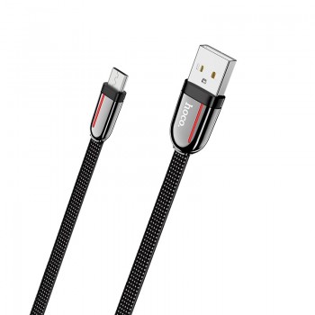 USB кабель Hoco U74 Micro для зарядки и синхронизации (черный) 1,2 метра