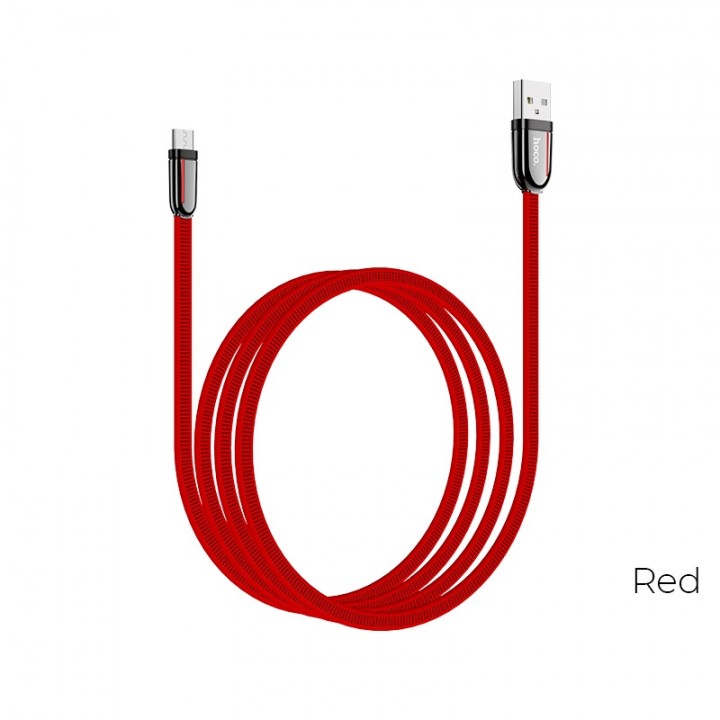 USB кабель Hoco U74 Micro для зарядки и синхронизации (красный) 1,2 метра