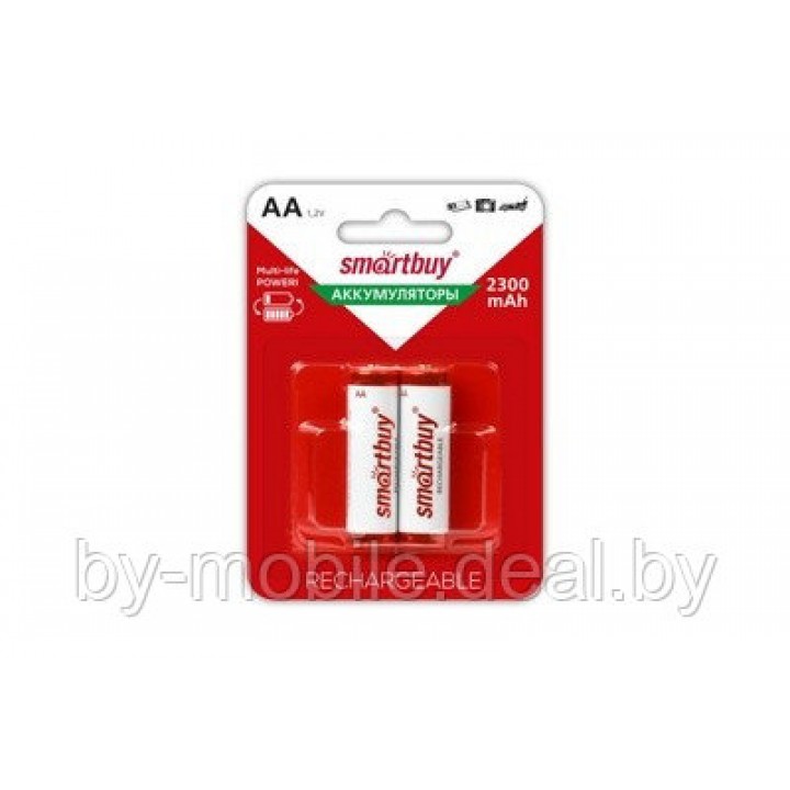 Аккумулятор SmartBuy 2700mAh АА NiMh тип AA R06 LR6 LR06 (2 шт. в одной упаковке)