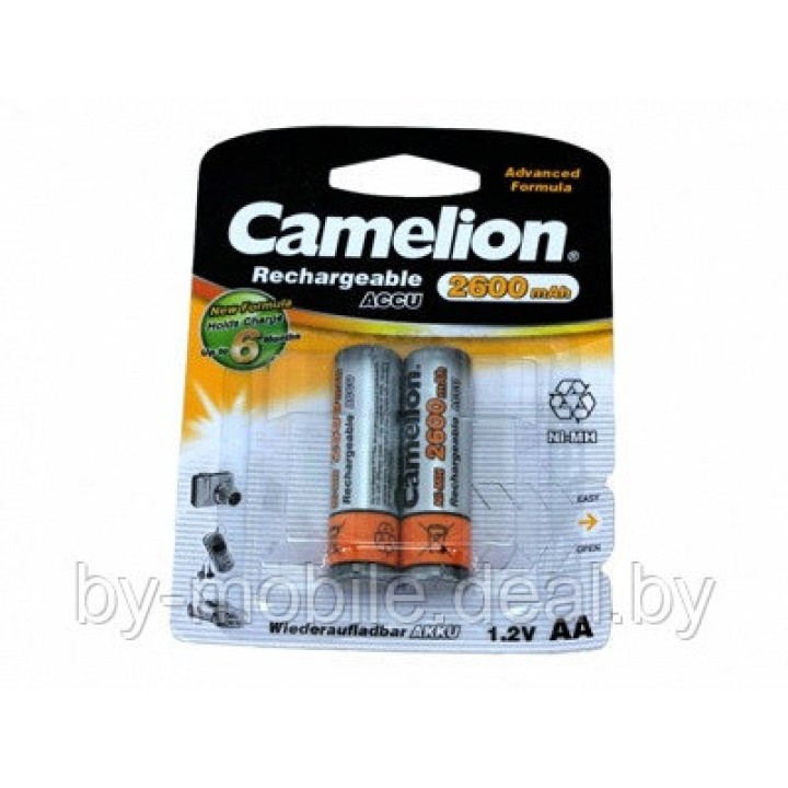 Аккумулятор Camelion 2600mAh АА NiMh тип AA R06 LR6 LR06 (2 шт. в одной упаковке)