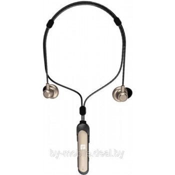 Стерео Bluetooth гарнитура Borofone BE10 (черно-золотой)