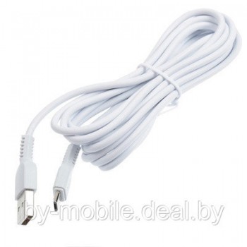 USB кабель Hoco x20 micro-usb для зарядки и синхронизации (белый) 3 метра